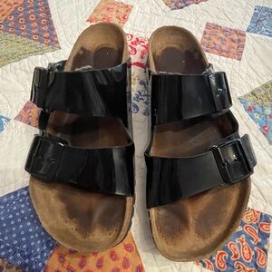 Women’s black patent Birkenstock size 40